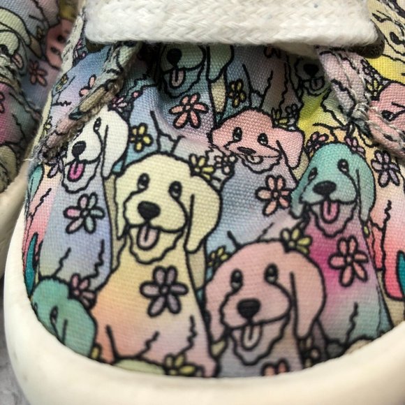 Bobs By Skechers Womens Comfort Shoes Beach Bingo Dogs Lace Up Sneakers Size 6.5 - Picture 2 of 11